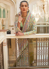 Load image into Gallery viewer, Celadon Green Banarasi Jamawar Woven Silk Saree