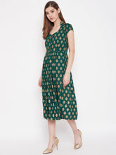 Load image into Gallery viewer, Midi Flare Dress with front loops