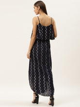 Load image into Gallery viewer, Printed Flare yoke with U hem long dress