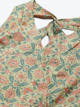 Load image into Gallery viewer, Printed Back twist and tie mini dress
