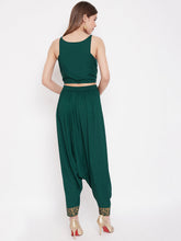 Load image into Gallery viewer, In cut crop top with low crotch dhoti