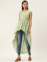 Load image into Gallery viewer, High low block printed top