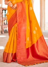 Load image into Gallery viewer, Spice Orange Zari Woven Kanjivaram Silk Saree with Embroidered Blouse: Wedding Edition