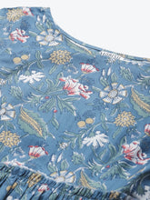 Load image into Gallery viewer, Foral Print Midi Dress with bell sleeve