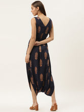 Load image into Gallery viewer, Overlap neck Jumpsuit with low crotch dhoti