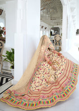 Load image into Gallery viewer, Light Beige Brown Heavy Embroidered Silk Lehenga