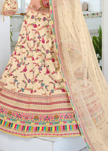 Load image into Gallery viewer, Light Beige Brown Heavy Embroidered Silk Lehenga