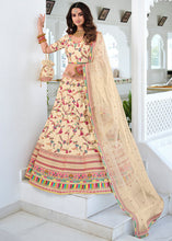 Load image into Gallery viewer, Light Beige Brown Heavy Embroidered Silk Lehenga