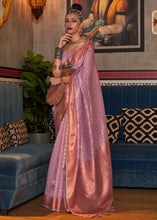 Load image into Gallery viewer, Fuchsia Pink Zari Woven Tissue Silk Saree