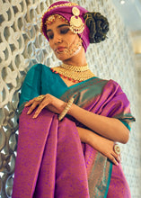 Load image into Gallery viewer, Magenta Pink Zari Woven Designer Silk Saree