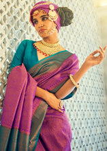 Load image into Gallery viewer, Magenta Pink Zari Woven Designer Silk Saree