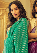 Load image into Gallery viewer, Jade Green Zari Woven Soft Kanjivaram Silk Saree