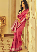 Load image into Gallery viewer, Barbie Pink Zari Woven Soft Kanjivaram Silk Saree