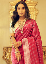 Load image into Gallery viewer, Barbie Pink Zari Woven Soft Kanjivaram Silk Saree