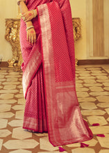 Load image into Gallery viewer, Barbie Pink Zari Woven Soft Kanjivaram Silk Saree