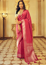 Load image into Gallery viewer, Barbie Pink Zari Woven Soft Kanjivaram Silk Saree