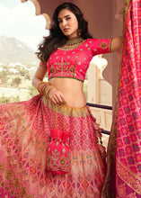 Load image into Gallery viewer, Shades Of Pink Banarasi Silk Lehenga Choli with Heavy Embroidered work