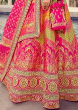 Load image into Gallery viewer, Deep Pink Banarasi Silk Lehenga Choli with Heavy Embroidered work