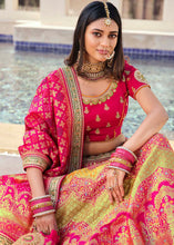 Load image into Gallery viewer, Deep Pink Banarasi Silk Lehenga Choli with Heavy Embroidered work