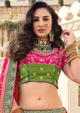Load image into Gallery viewer, Multi Colour Banarasi Silk Lehenga Choli with Heavy Embroidered work