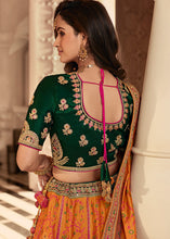 Load image into Gallery viewer, Dusty Orange Heavy Embroidery Banarasi Silk lehenga Choli