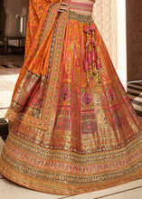 Load image into Gallery viewer, Dusty Orange Heavy Embroidery Banarasi Silk lehenga Choli