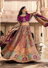 Carica l'immagine nel visualizzatore Galleria,Shades Of Purple Heavy Embroidery Banarasi Silk lehenga Choli