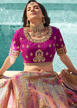 Carica l'immagine nel visualizzatore Galleria,Shades Of Purple Heavy Embroidery Banarasi Silk lehenga Choli