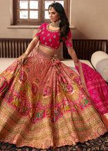 Carica l'immagine nel visualizzatore Galleria,Shades Of Pink Heavy Embroidery Banarasi Silk lehenga Choli