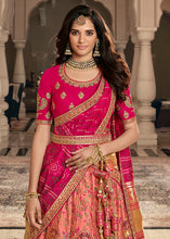 Carica l'immagine nel visualizzatore Galleria,Shades Of Pink Heavy Embroidery Banarasi Silk lehenga Choli