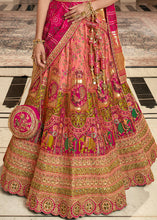 Carica l'immagine nel visualizzatore Galleria,Shades Of Pink Heavy Embroidery Banarasi Silk lehenga Choli