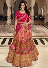 Carica l'immagine nel visualizzatore Galleria,Shades Of Pink Heavy Embroidery Banarasi Silk lehenga Choli
