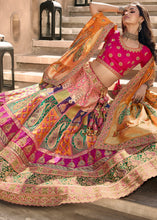 Load image into Gallery viewer, Multicolored Heavy Embroidery Banarasi Silk lehenga Choli