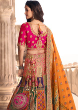 Load image into Gallery viewer, Multicolored Heavy Embroidery Banarasi Silk lehenga Choli