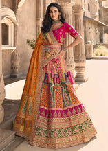 Load image into Gallery viewer, Multicolored Heavy Embroidery Banarasi Silk lehenga Choli