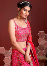 Load image into Gallery viewer, Magenta Pink Chinon Silk Lehenga Choli with Sequins &amp; Mirror work