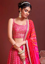 Load image into Gallery viewer, Magenta Pink Chinon Silk Lehenga Choli with Sequins &amp; Mirror work