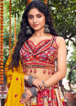 Load image into Gallery viewer, Red &amp; Yellow Ready to Wear Designer Silk Lehenga Choli