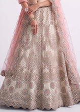 Load image into Gallery viewer, Daisy White Net Lehenga Choli with Cording,Thread,Sequins &amp; Zarkan work