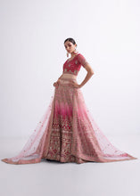 Load image into Gallery viewer, Shades Of Pink Net Lehenga Choli with Cording,Thread,Sequins &amp; Zarkan work