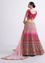 Load image into Gallery viewer, Shades Of Pink Net Lehenga Choli with Cording,Thread,Sequins &amp; Zarkan work