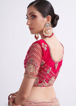 Load image into Gallery viewer, Shades Of Pink Net Lehenga Choli with Cording,Thread,Sequins &amp; Zarkan work