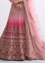 Load image into Gallery viewer, Shades Of Pink Net Lehenga Choli with Cording,Thread,Sequins &amp; Zarkan work