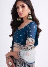 Load image into Gallery viewer, Shades Of Blue Georgette Lehenga Choli with Cording,Thread,Sequins &amp; Zarkan work