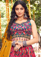 Load image into Gallery viewer, Pink &amp; Blue Ready to Wear Designer Silk Lehenga Choli