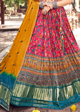 Load image into Gallery viewer, Pink &amp; Blue Ready to Wear Designer Silk Lehenga Choli