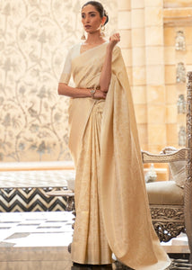 Golden Zari Woven Kanjivaram Silk Saree