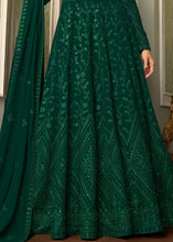 Load image into Gallery viewer, Kaitoke Green Georgette Embroidered Anarkali Suit