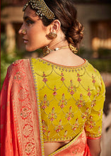 Load image into Gallery viewer, Persian Red Woven Banarasi Silk Saree with Embroidered Blouse