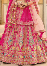 Cargar imagen en el visor de la galería, Magenta Pink Banarasi Silk Lehenga Choli with Heavy Embroidery Work